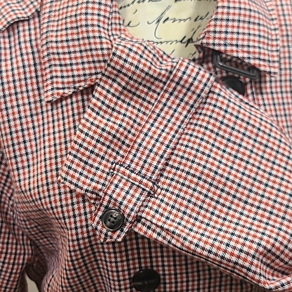 Charlotte Russe plaid button front tie waist jacket - Picture 8 of 10